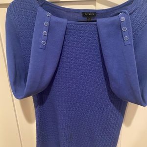 Talbots medium cable knit sweater, button sleeves